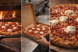 fresh dough pizza Hurst TX being prepared for custom order